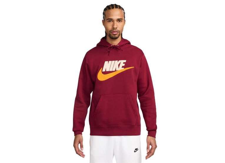 Nike Club fleece hoodie rood heren