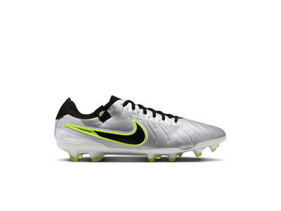 Nike Tiempo Legend 10 Pro low-top FG voetbalschoen met silver/volt