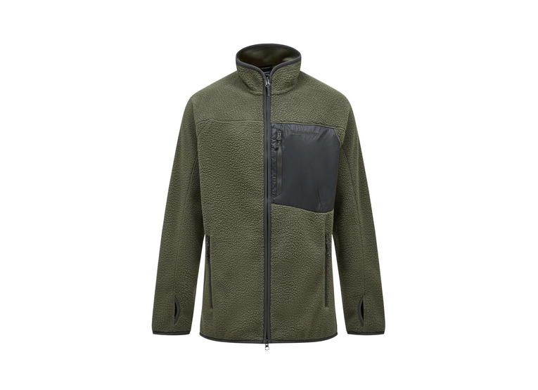 Peak Performance pile zip jacket pine needle heren