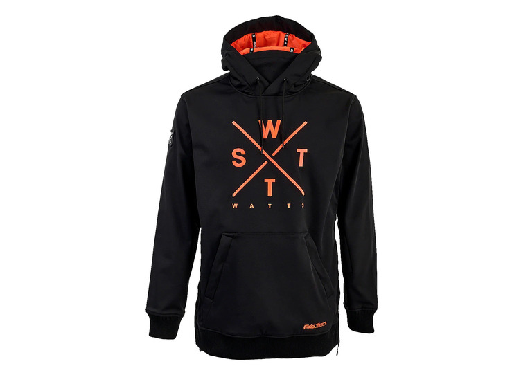 Watts softshell orbital jacket zwart/fluo oranje unisex