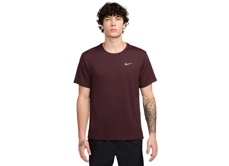 Nike Miler UV Dri-FIT hardlooptop burgundy crush heren