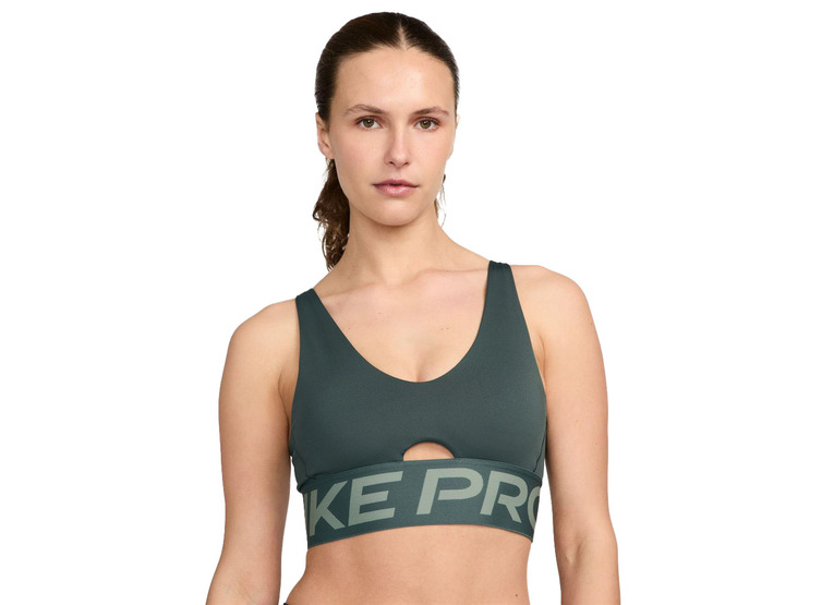 Nike Indy Plunge padded sport-bh vintage green dames