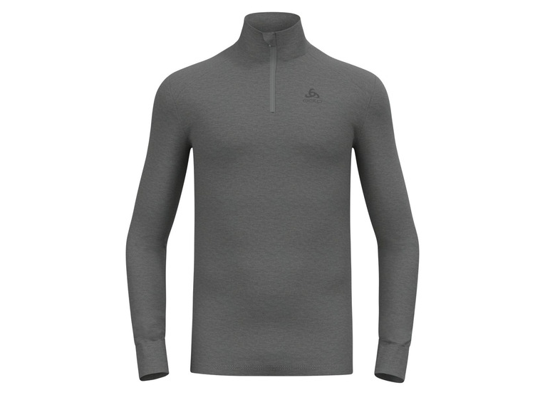 Odlo Active Warm-basislaagtop met 1/2-rits steel grey melange heren