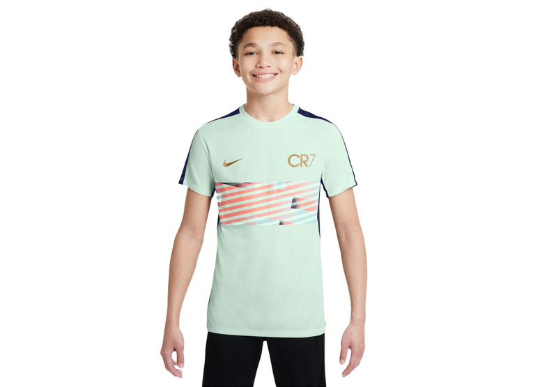 Nike CR7 Academy23 Dri-FIT voetbaltop barely green/blue void/met gold KIDS