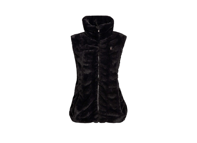 AULP Vampa bodywarmer van imitatiebont zwart dames