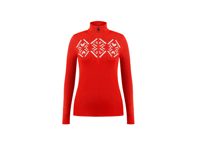 Poivre Blanc knit sweater scarlet red dames