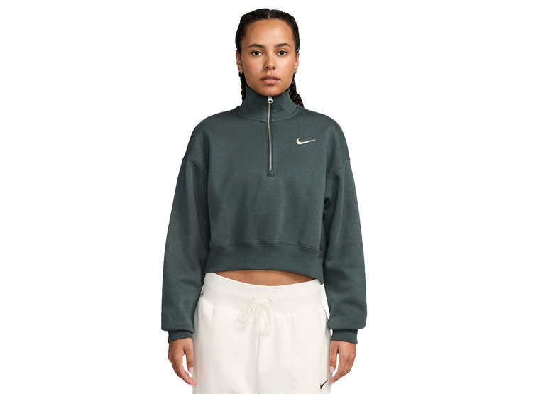 Nike Sportswear Phoenix fleece cropped sweatshirt vintage green dames