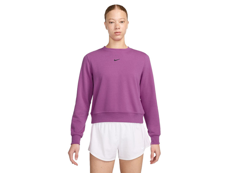 Nike One Dri-FIT crew sweatshirt hot fuchsia dames