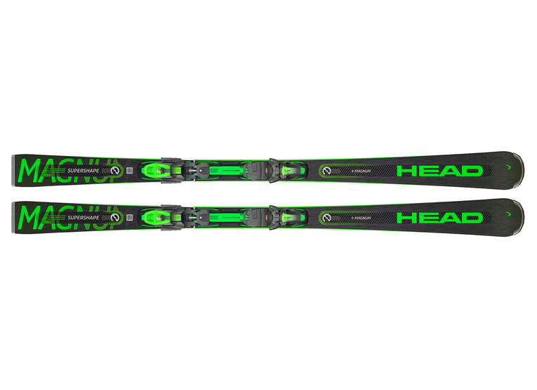 Head Supershade E-Magnum performance ski + PRD 12 GW binding zwart/groen heren