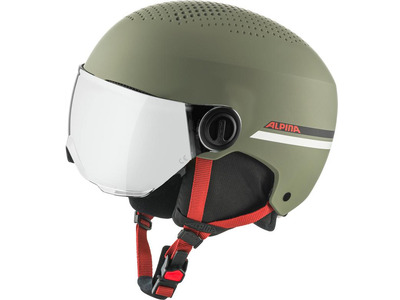 Alpina Zupo Visor Q-lite skihelm olive red mat unisex