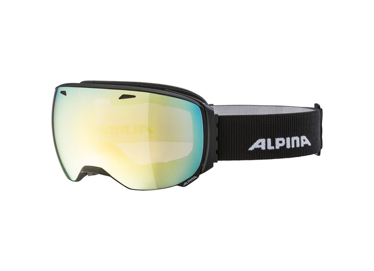 Alpina Big Horn QV goggle mat zwart/mirror gold unisex