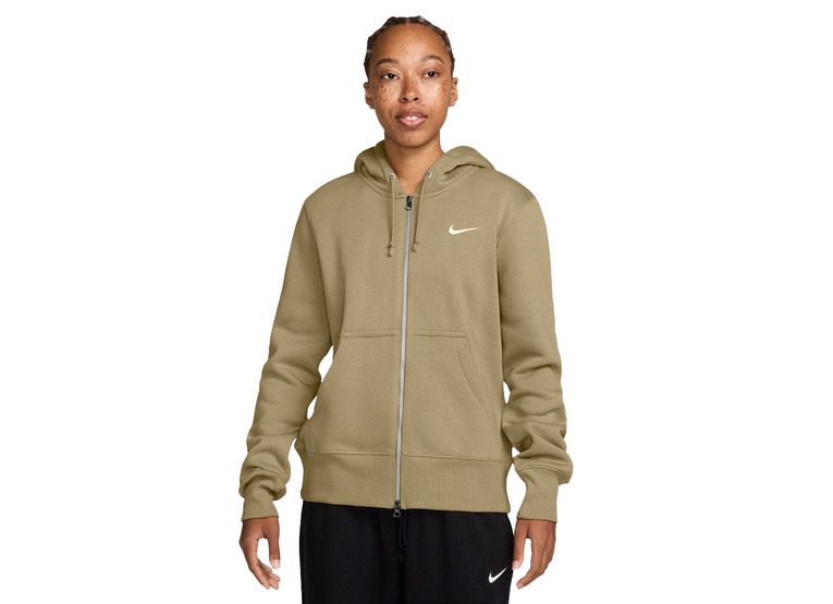 Nike Sportswear Phoenix fleece FZ hoodie parachute beige dames