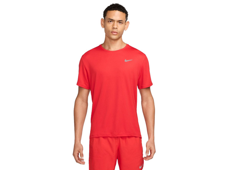 Nike Miler UV Dri-FIT hardlooptop university red heren