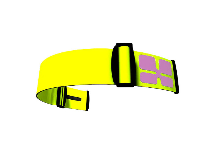 Aphex lemon neon + purple logo strap