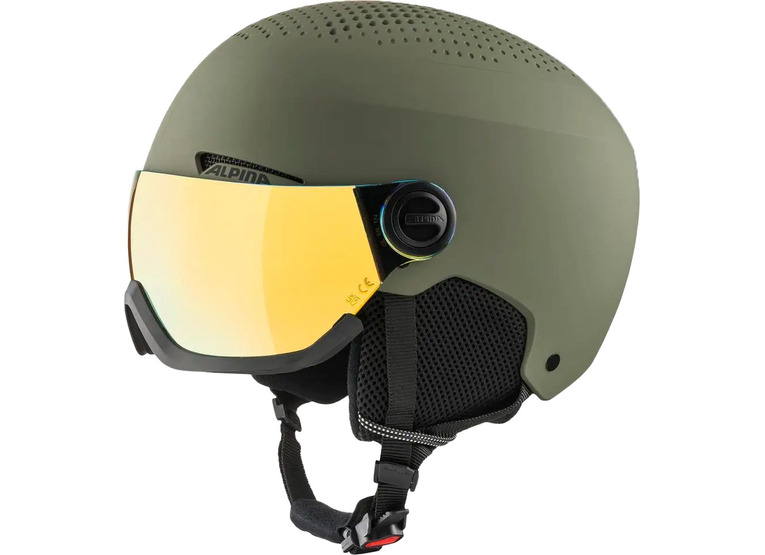 Alpina Arber Visor Q-lite skihelm olive matt unisex