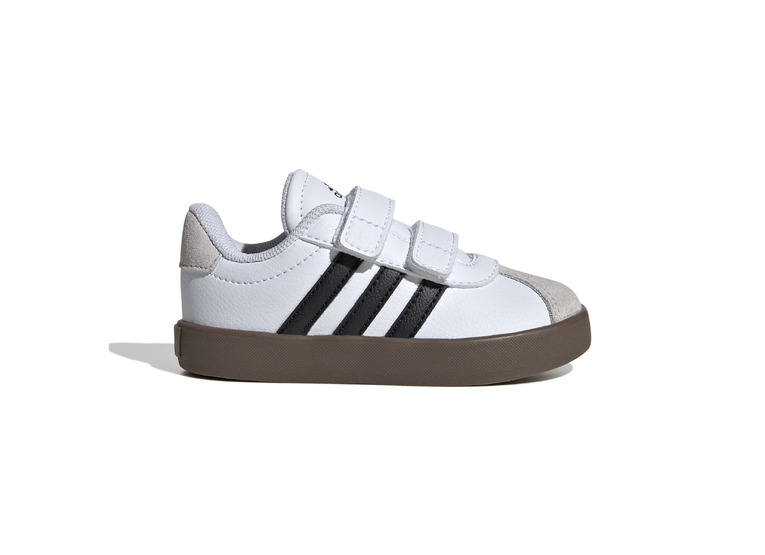 Adidas VL Court 3.0 sneaker wit/zwart kleuters