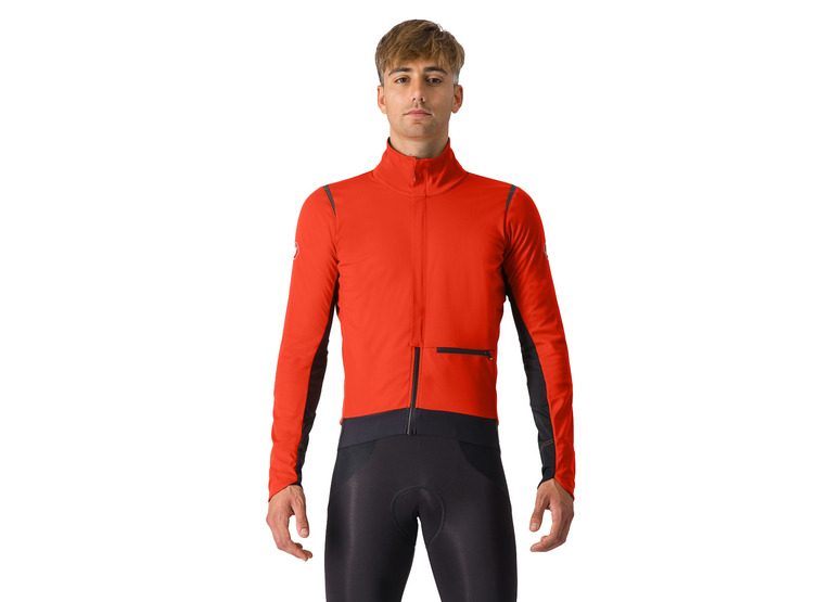 Castelli Alpha Doppio RoS jacket red ochre/black reflex heren