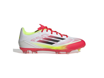 Adidas F50 League FG/MG voetbalschoen wit/solar yellow/zwart