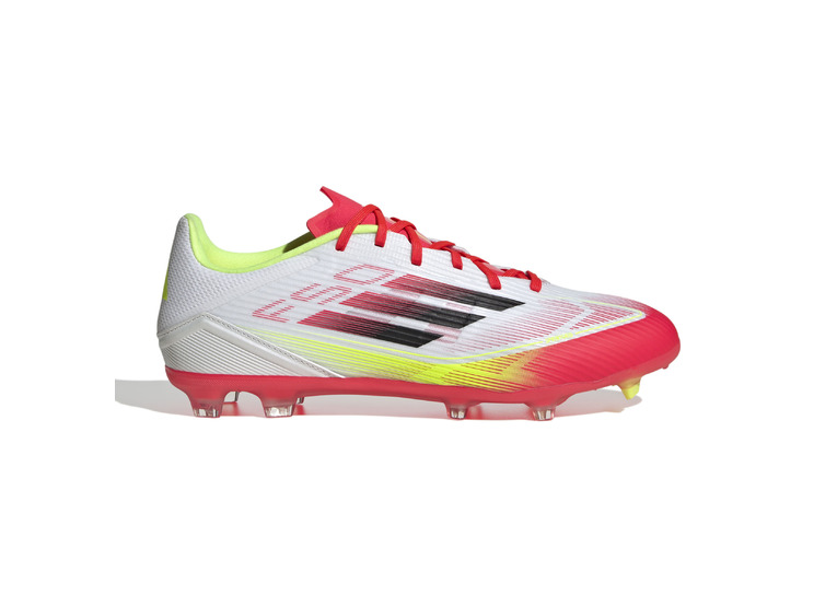 Adidas F50 League FG/MG voetbalschoen wit/solar yellow/zwart