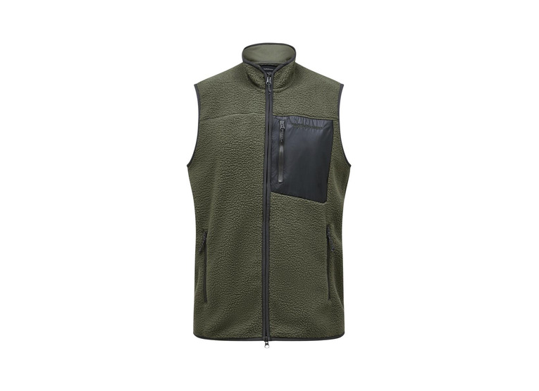 Peak Performance Pile vest pine needle heren