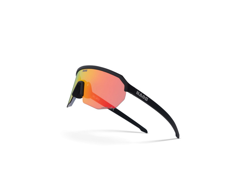 NAOS Helbo photochromic fietsbril mat zwart/black red unisex