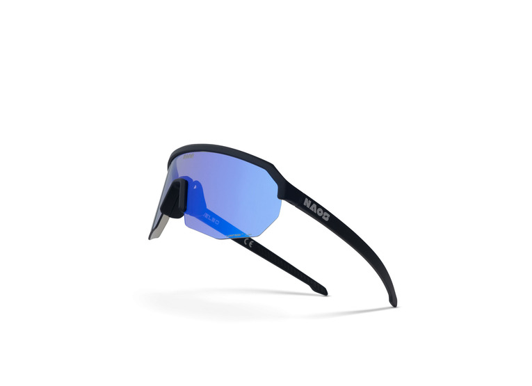 NAOS Helbo photochromic fietsbril mat zwart/blauw unisex