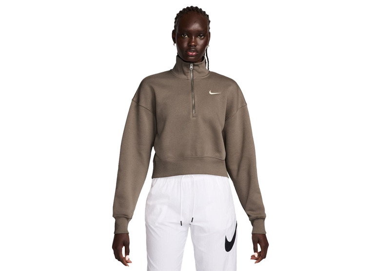 Nike Sportswear Phoenix Fleece cropped sweatshirt mink brown dames