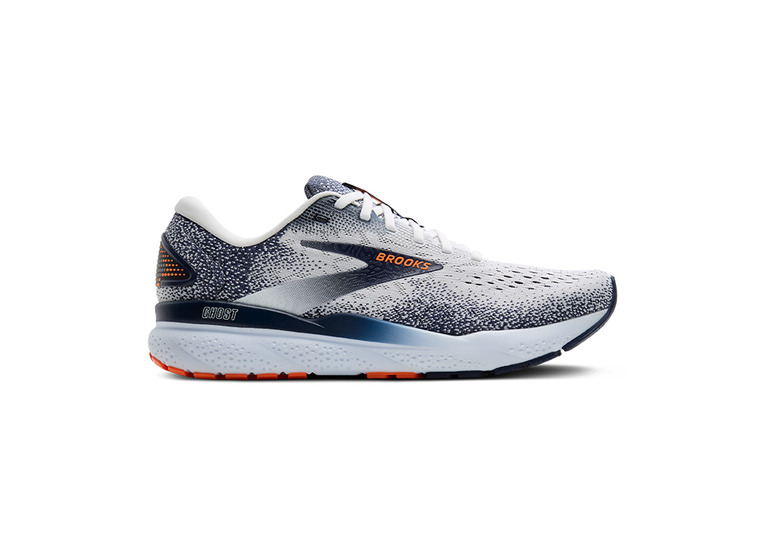 Brooks Ghost 16 loopschoen wit/peacoat/oranje heren