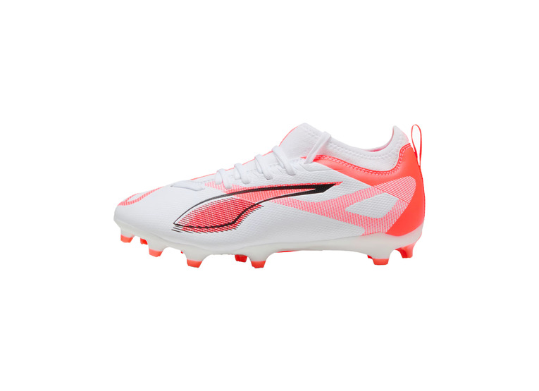 Puma Ultra 5 Match FG/AG voetbalschoen wit/glowing red KIDS