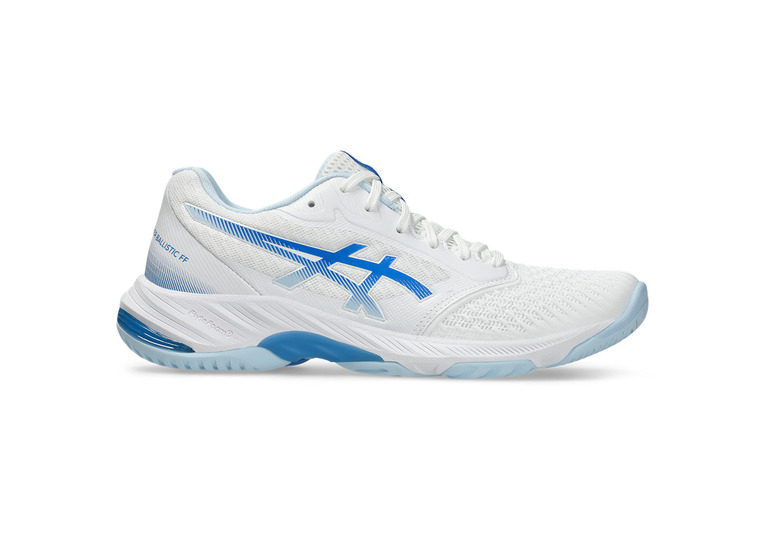 Asics Netburner Ballistic FF 3 volleybalschoen wit/blue coast dames