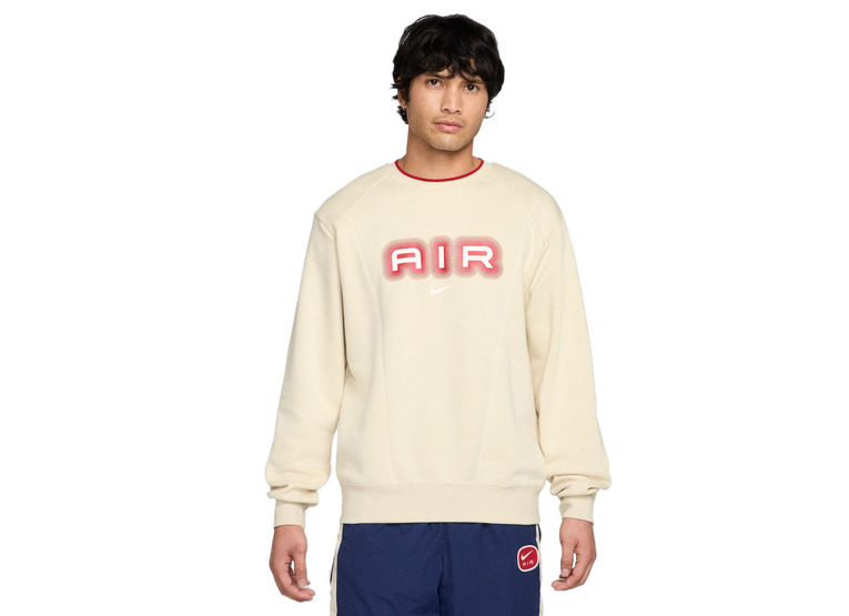 Nike Sportswear Air Crew fleece sweater beige heren