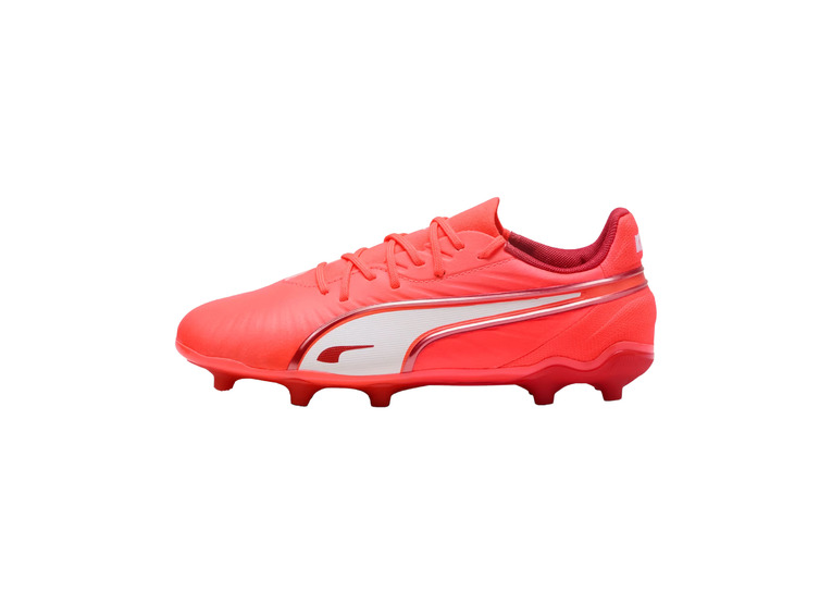 Puma King Match FG/AG voetbalschoen glowing red/wit KIDS