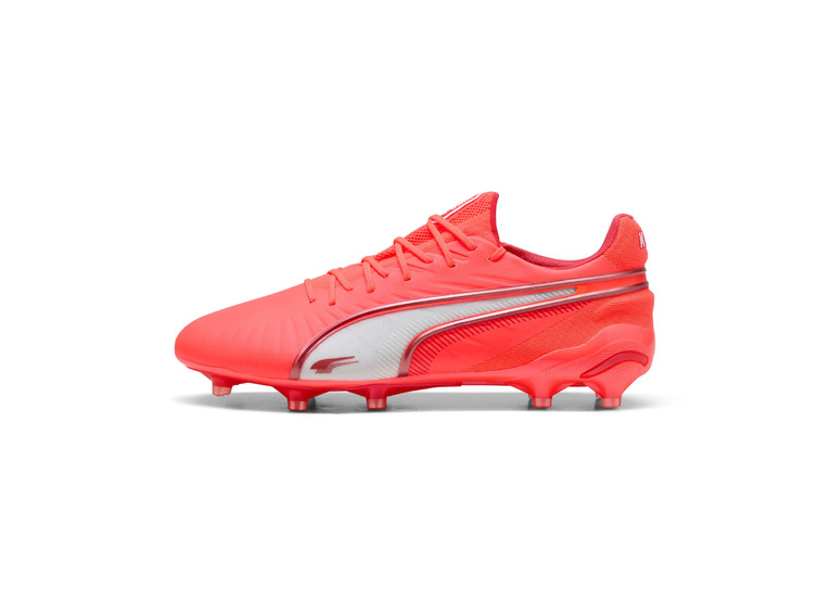 Puma King Ultimate FG/AG voetbalschoen glowing red/wit