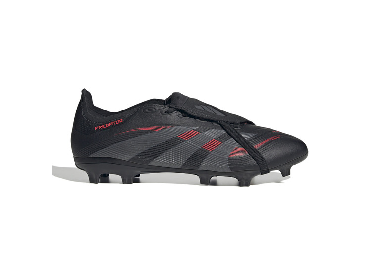 Predator League Fold-Over Tongue FG/MG voetbalschoen zwart/lucid red