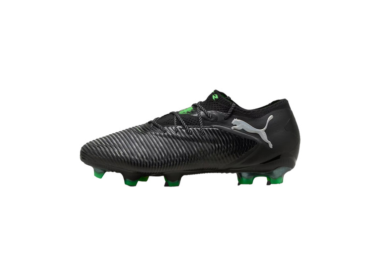 Puma Future 8 ultimate low FG voetbalschoen zwart/grijs/fluo groen