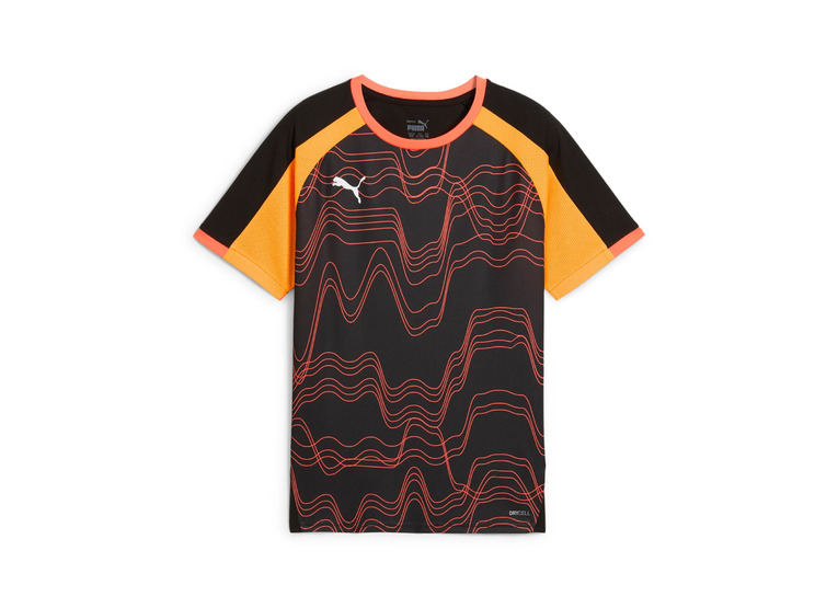 Puma IndividualLIGA Graphic voetbalshirt zwart/glowing red KIDS