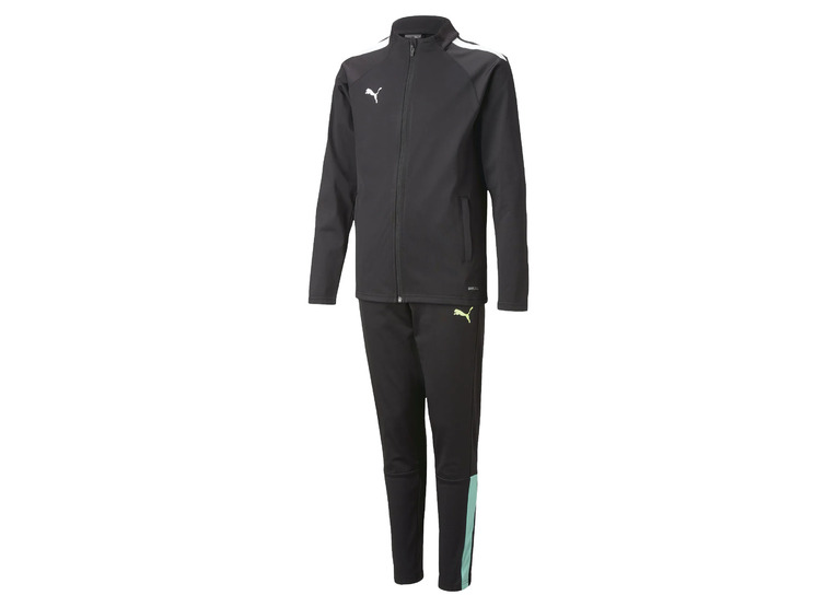 Puma teamLIGA Jr. trainingspak zwart/wit KIDS