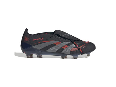 Adidas Predator Elite Fold-Over Tongue FG voetbalschoen zwart/grijs/lucid red