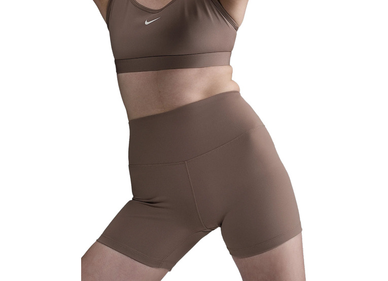 Nike One bikeshort met hoge taille mink brown dames