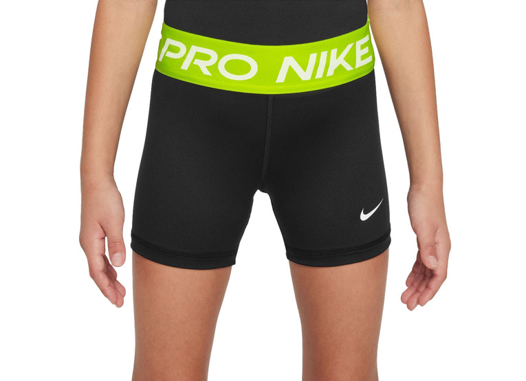 Nike Pro short zwart/volt meisjes