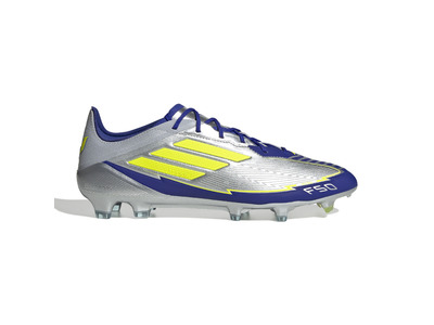 Adidas F50 Elite Messi FG voetbalschoen silver metallic/solar yellow/lucid blue