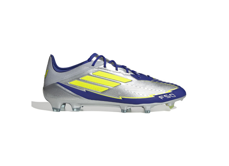 Adidas F50 Elite Messi FG voetbalschoen silver metallic/solar yellow/lucid blue