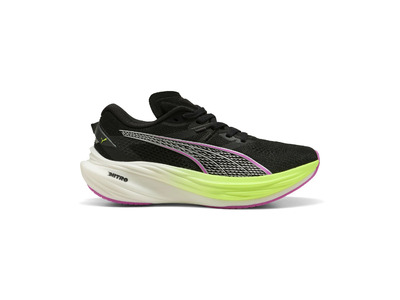 Puma Deviate NITRO 3 loopschoen zwart/yellow alert/pure magenta dames