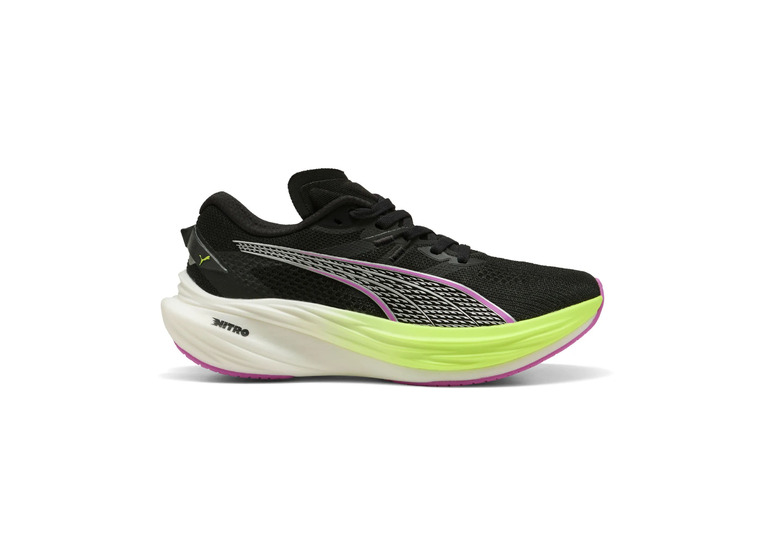 Puma Deviate NITRO 3 loopschoen zwart/yellow alert/pure magenta dames