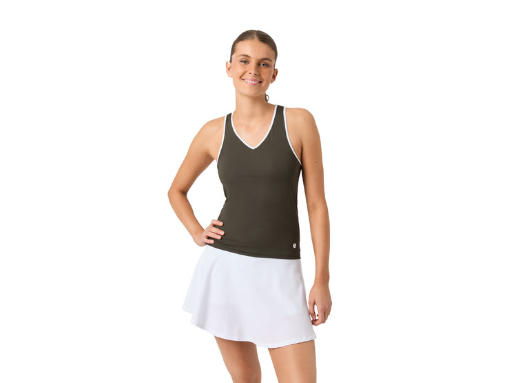 Bjorn Borg Ace V neck tanktop peat dames