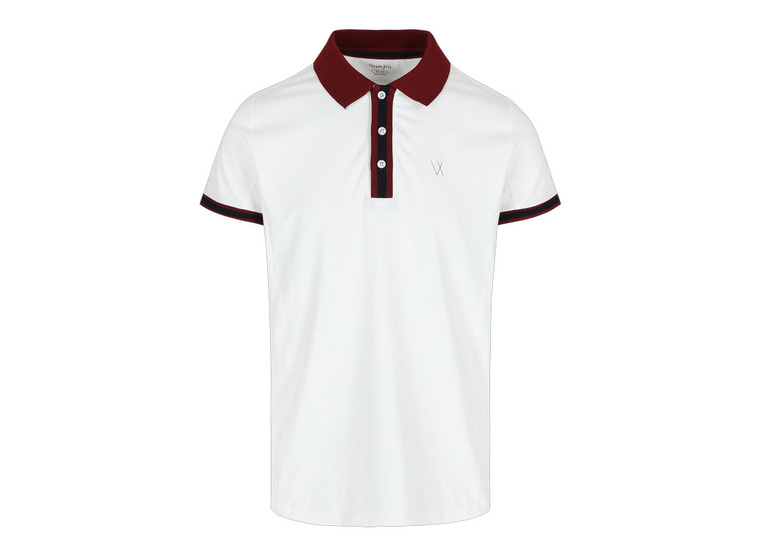 Vieux Jeu Sven polo wit/burgundy heren