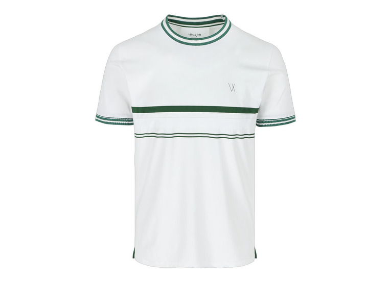 Vieux Jeu Leo shirt wit/groen heren