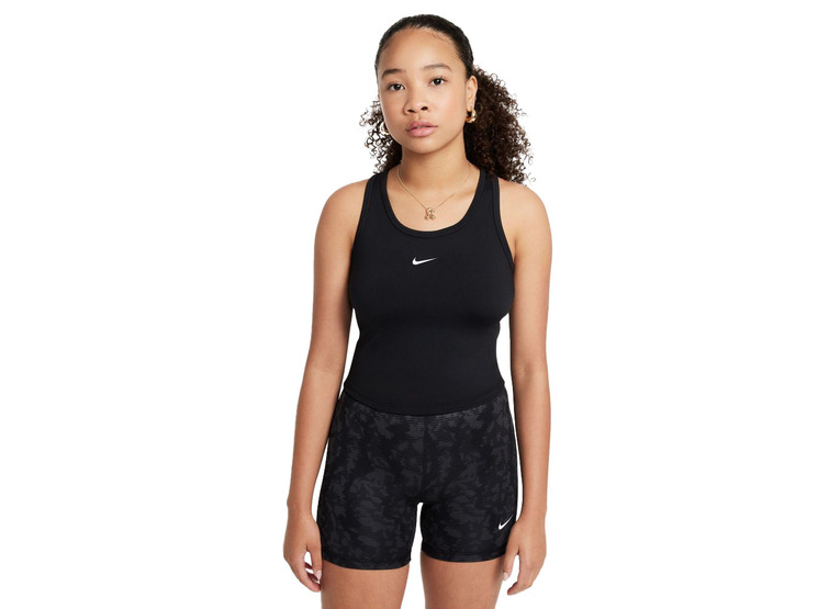 Nike One Fitted Dri-FIT tanktop zwart meisjes