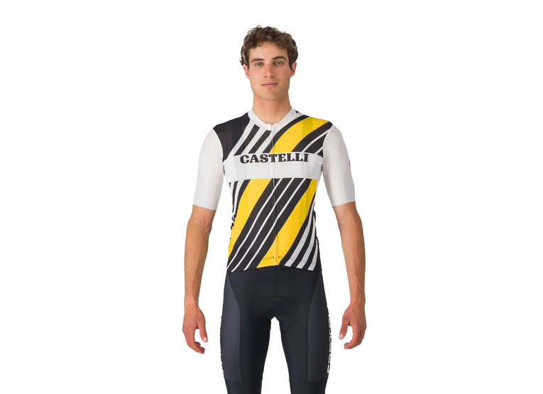 Castelli Heritage jersey zwart/wit/geel heren