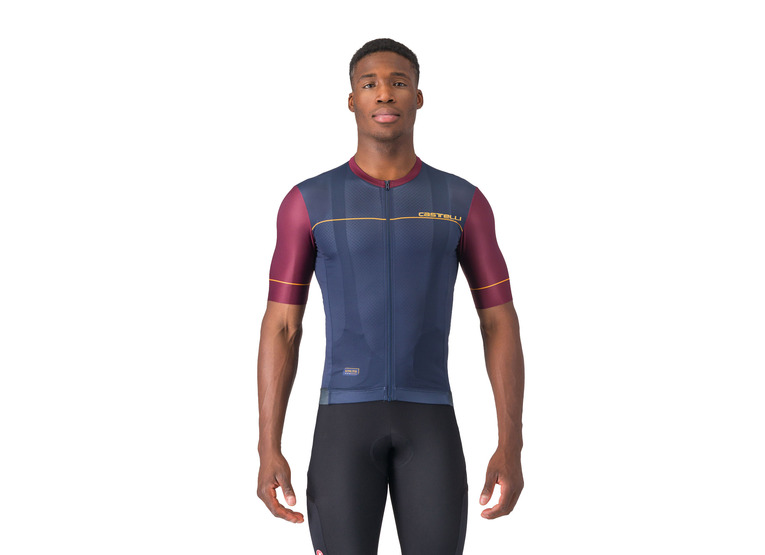 Castelli Unlimited endurance 2 jersey belgian blue/deep bordeaux heren